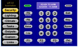 alarm touch screen
